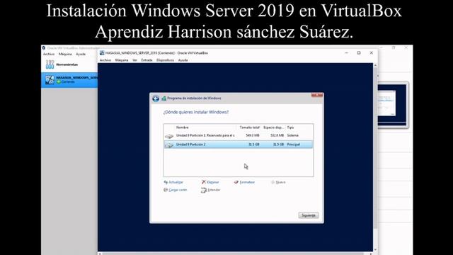 Windows Server 2019 en VirtualBox Harrison Sánchez Suárez смотреть онлайн