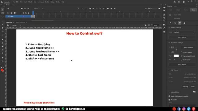 Adobe Animate cc Tutorial | How to Test Movie & Change UI Theme in Hindi | Part- 40 | Sarathi Tech смотреть онлайн
