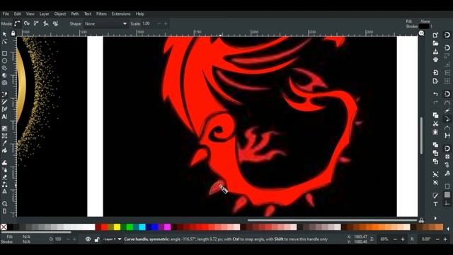 DARAGON logo Design in INKSCAPE 10 MIN. смотреть онлайн