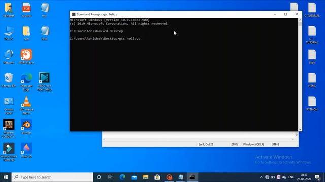 How to Run A C/ C++ Program in Windows | Using Command Prompt | Windows 8/9/10 смотреть онлайн