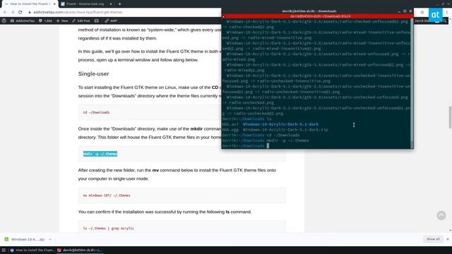 How to install the Fluent GTK theme on Linux смотреть онлайн