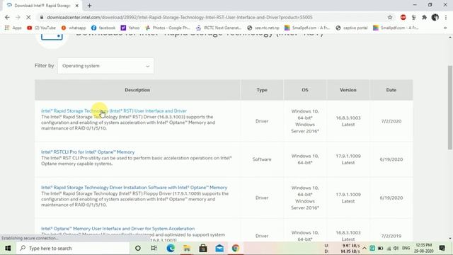 INTEL RAPID STORAGE TECH.(IRST) NOT RUNNING OR MISSING IN WINDOW TRAY BAR смотреть онлайн