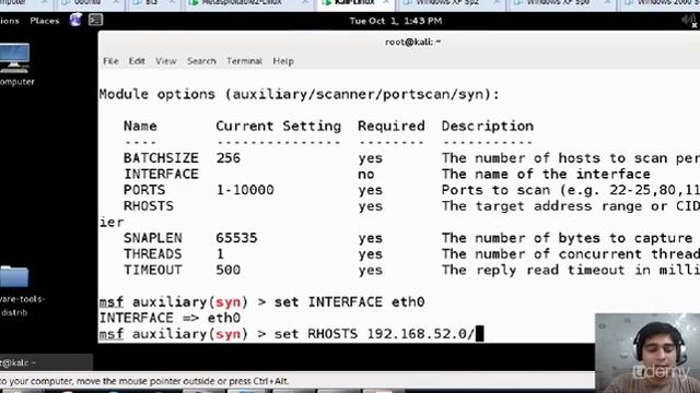 Lecture 21 Port Scanning with Metasploit смотреть онлайн