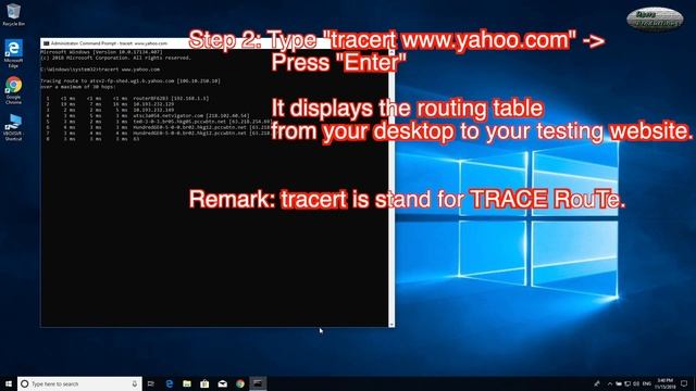 Installing and Configuring Windows 10 Trace Route Tracert Demo смотреть онлайн