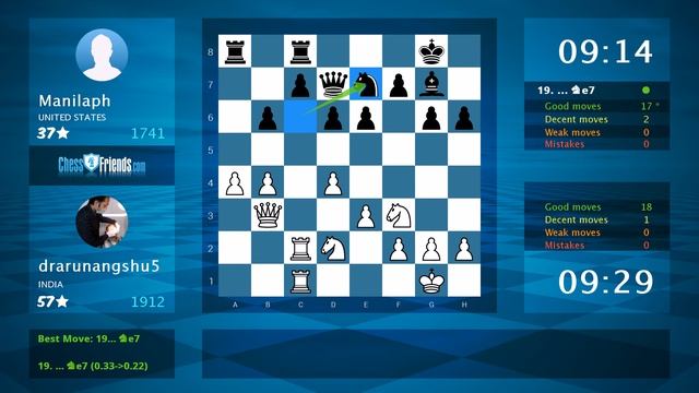 Chess Game Analysis: drarunangshu5 - Manilaph : 1-0 (By ChessFriends.com) смотреть онлайн