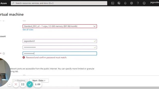 Starting a Windows Server VM using Azure Portal смотреть онлайн