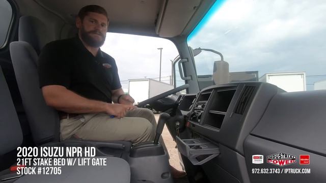 Isuzu NPR HD Stake Bed | 21ft bed with Waltco Lift Gate | #12705 смотреть онлайн