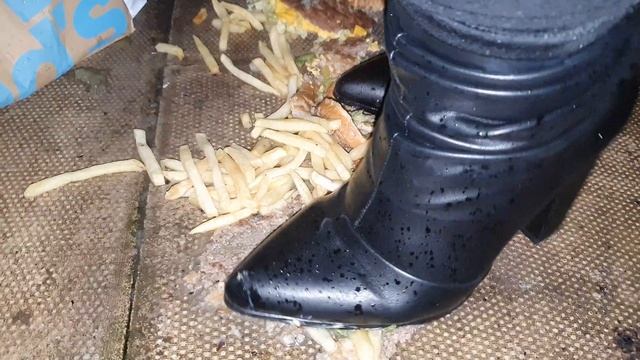 Boots Crush Big Mac And Fries 🍟 🍔  #asmrfood #crushfetish #boots Crush