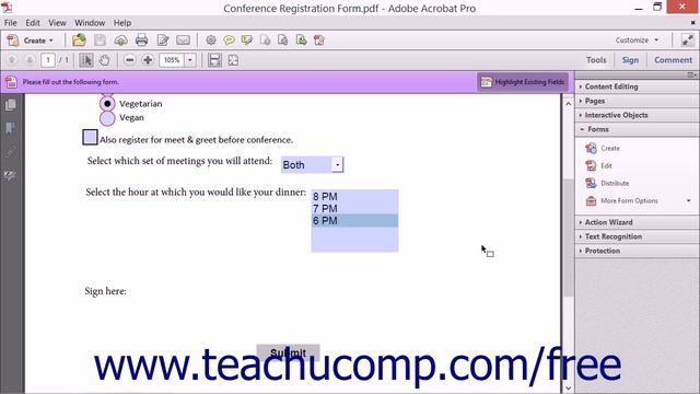 Creating a Digital Signature Field - Adobe Acrobat XI Training Tutorial Course смотреть онлайн
