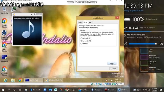 Manny Pacquiao Song has HFTD BSOD VM (Windows 8) смотреть онлайн