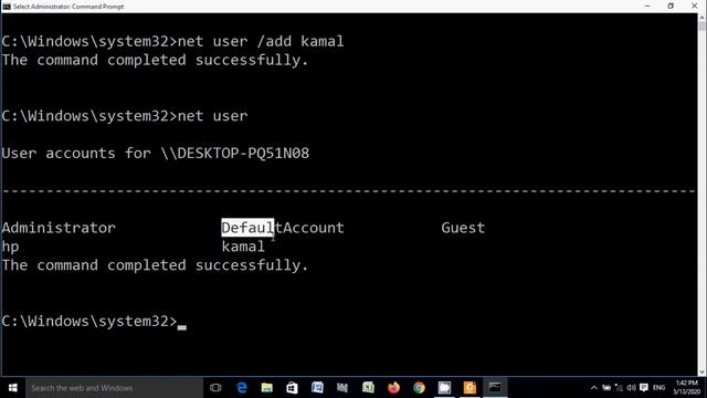 Create User Accounts by cmd & what is net user commands смотреть онлайн
