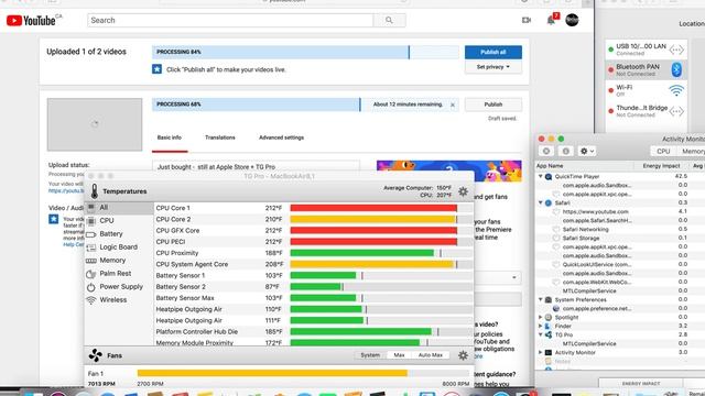 1021: TG Pro - tells the true temp of the new MacBook Air. 212 Degrees F смотреть онлайн
