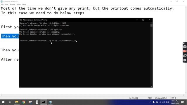 How to delete or cancel stuck print job in windows OS Using Command Prompt #Windows #automaticprint смотреть онлайн
