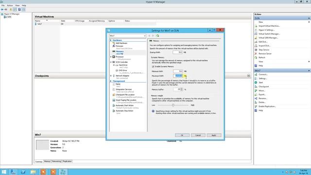 70-410 Configure dynamic memory GUI Windows Server 2012 R2 смотреть онлайн