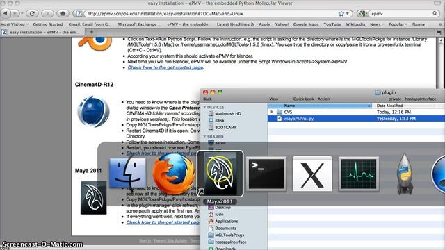 Maya 2011 ePMV plugin installation on Mac смотреть онлайн