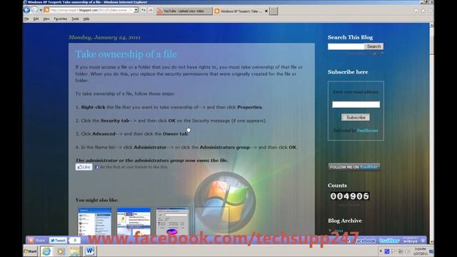 Taking Ownership Of File In XP avi смотреть онлайн