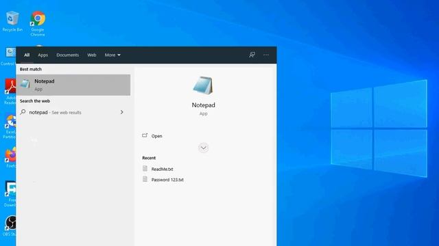 How to open Notepad from search box смотреть онлайн