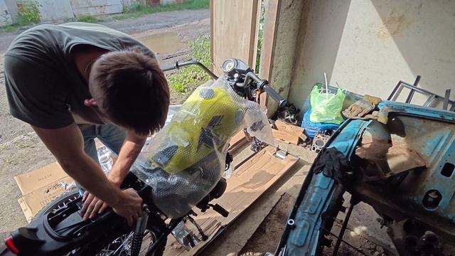 Мопед Colt Scrambler сборка, часть вторая.#coltscrambler#мопед