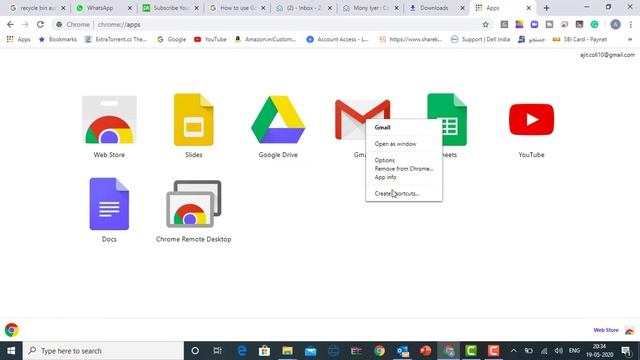 G-mail Shortcut on Desktop - Windows10 смотреть онлайн