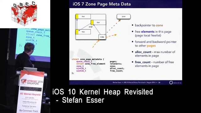#HITBGSEC 2016 SG Conference Track D2 - iOS 10 Kernel Heap Revisited - Stefan Esser смотреть онлайн