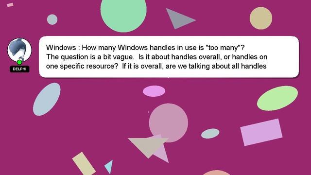 Windows : How many Windows handles in use is "too many"? смотреть онлайн