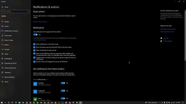 How To Get Notifications From Apps And Other Senders In Windows 10 смотреть онлайн
