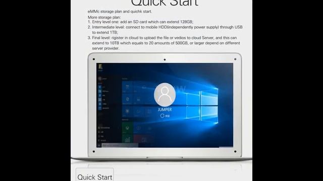 Jumper EZbook 2 Ultra-thin Windows 10 OS Quad Core 4GB Memory 64GB EMMC Laptop смотреть онлайн