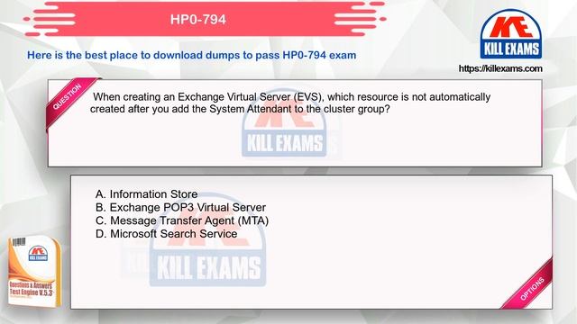 HP0-794 - Implementing Windows Server 2003 on HP ProLiant Cluster Solutions Real Exam Questions смотреть онлайн