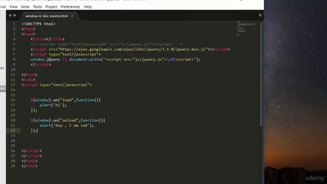 Jquery 09 - Document Window Events смотреть онлайн
