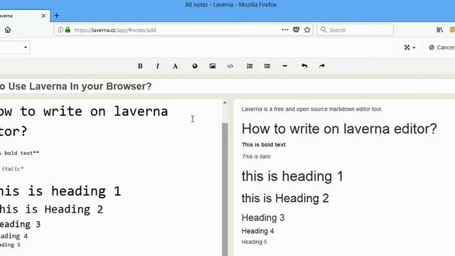 How to use laverna markdown editor in your browser? смотреть онлайн