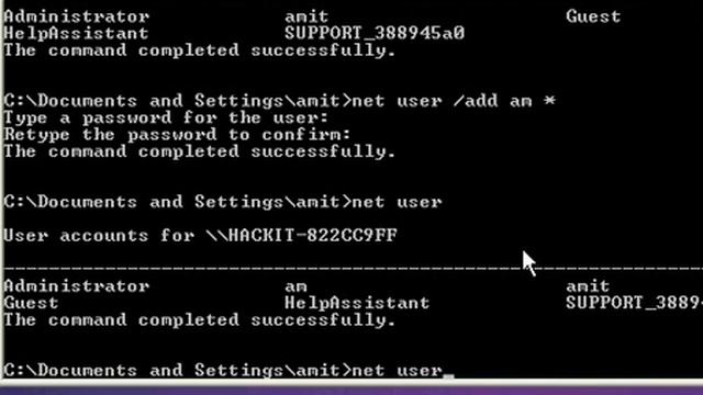 add or remove users by net user command.flv смотреть онлайн