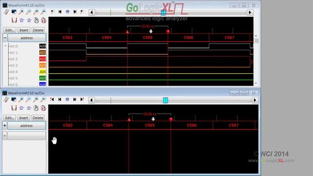 Logic Analyzer GoLogicXL: Dual windows (waveform #10) смотреть онлайн