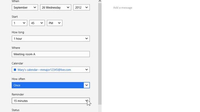 Windows 8.0 Professional -n Add a Calendar Entry смотреть онлайн