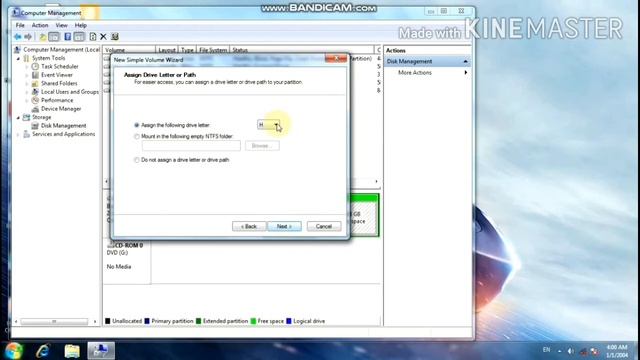 How to create a new simple volume in windows 7. in Tamil смотреть онлайн