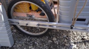 Самодельный прицеп к велосипеду готов!