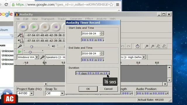 Record Computer Audio based on Duration on Windows-Audacity смотреть онлайн