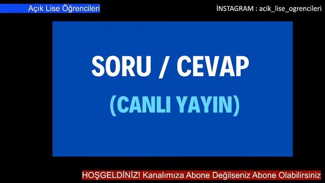Açık Lise Güncel Konular (Canlı Yayın) смотреть онлайн