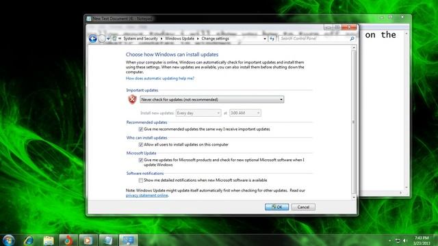 How To turn on and off windows update in windows 7 смотреть онлайн