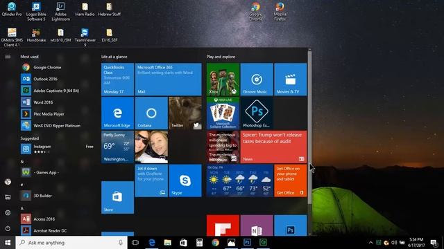 Windows 10 - Tip 1 Sizing the Start Menu смотреть онлайн