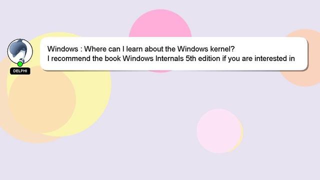Windows : Where can I learn about the Windows kernel? смотреть онлайн