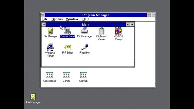 [OS] Microsoft Windows 3.11 (1993) - Installation and short Tour смотреть онлайн