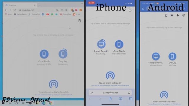 File Transfer without Application & Data Cable ( Within Windows PC, iPhone & Android) | by RDVerma смотреть онлайн