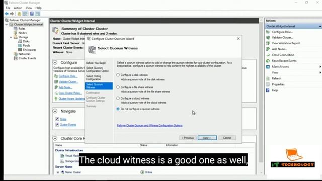 How To Configure Cluster Quorums In Window Server 2019 | IT Technology смотреть онлайн
