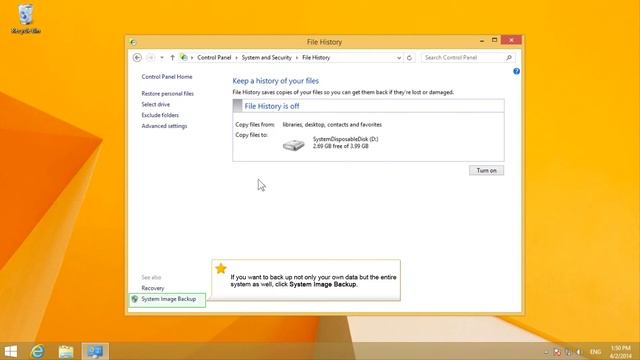 For better protection: Create backup on Windows 8 смотреть онлайн