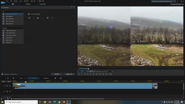 Quick color correction in PowerDirector (Shadows, Saturation, Stabilization) смотреть онлайн