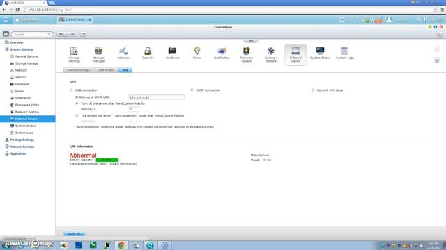 QNAP NAS connected over LAN to PowerShield UPS with SNMP card смотреть онлайн