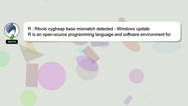 R : Rtools cygheap base mismatch detected - Windows update смотреть онлайн