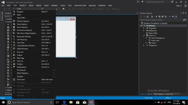 How to Create Windows Form C# смотреть онлайн