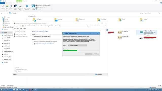 Windows 10 - How To Create System Repair Disk - Tutorial EN