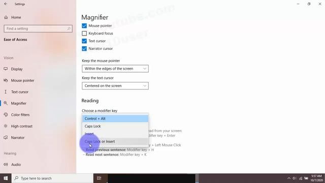Windows 10 Home : How to choose a modifier key magnifier window смотреть онлайн